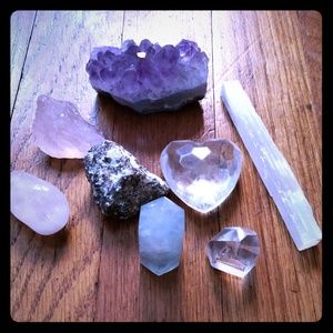 Set of Healing Crystal Rocks and Earth Rocks
